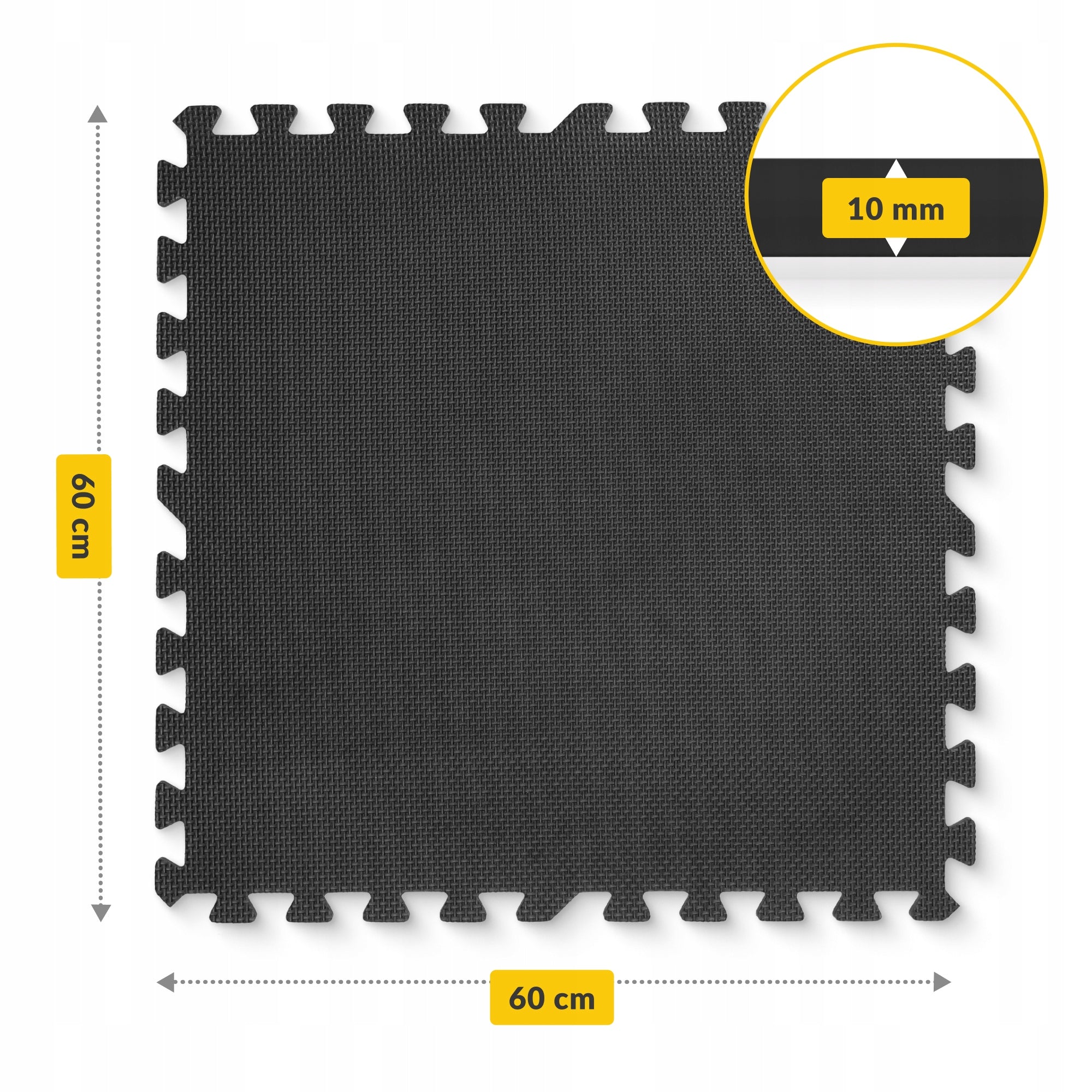 PROTECTIVE FOAM FLOOR MAT GYM PUZZLE FOR EQUIPMENT 6 PCS 60x60 Manufacturer code 5907739310378