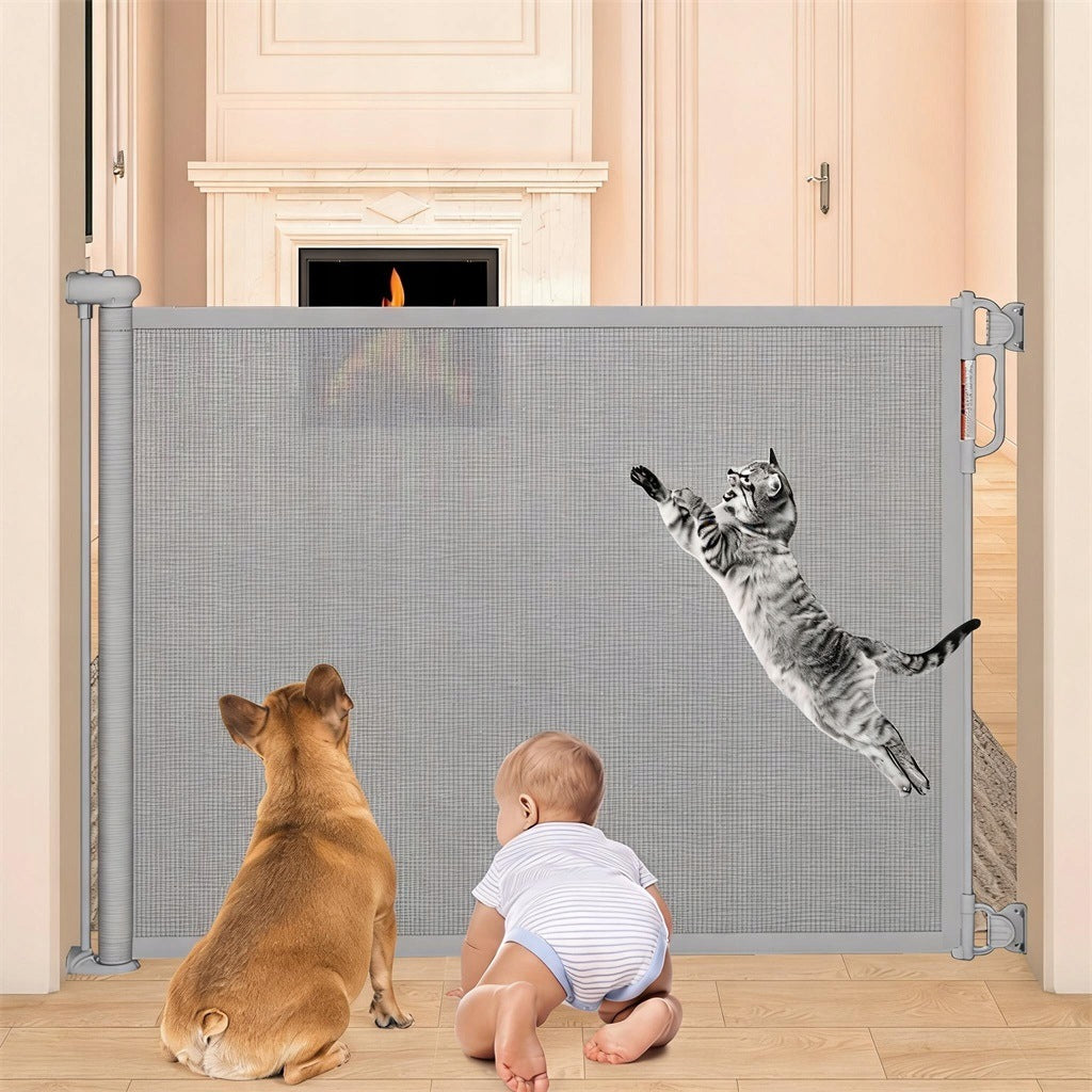 PROTECTIVE GATE PVC 87X180CM EXTENDABLE FOR INFANTS AND ANIMALS GREY Brand TULANO