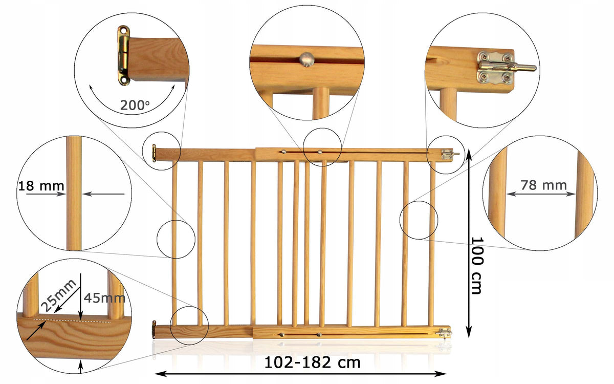 PROTECTIVE GATE sze.102-182 h.1m EAN (GTIN) 5903819500097