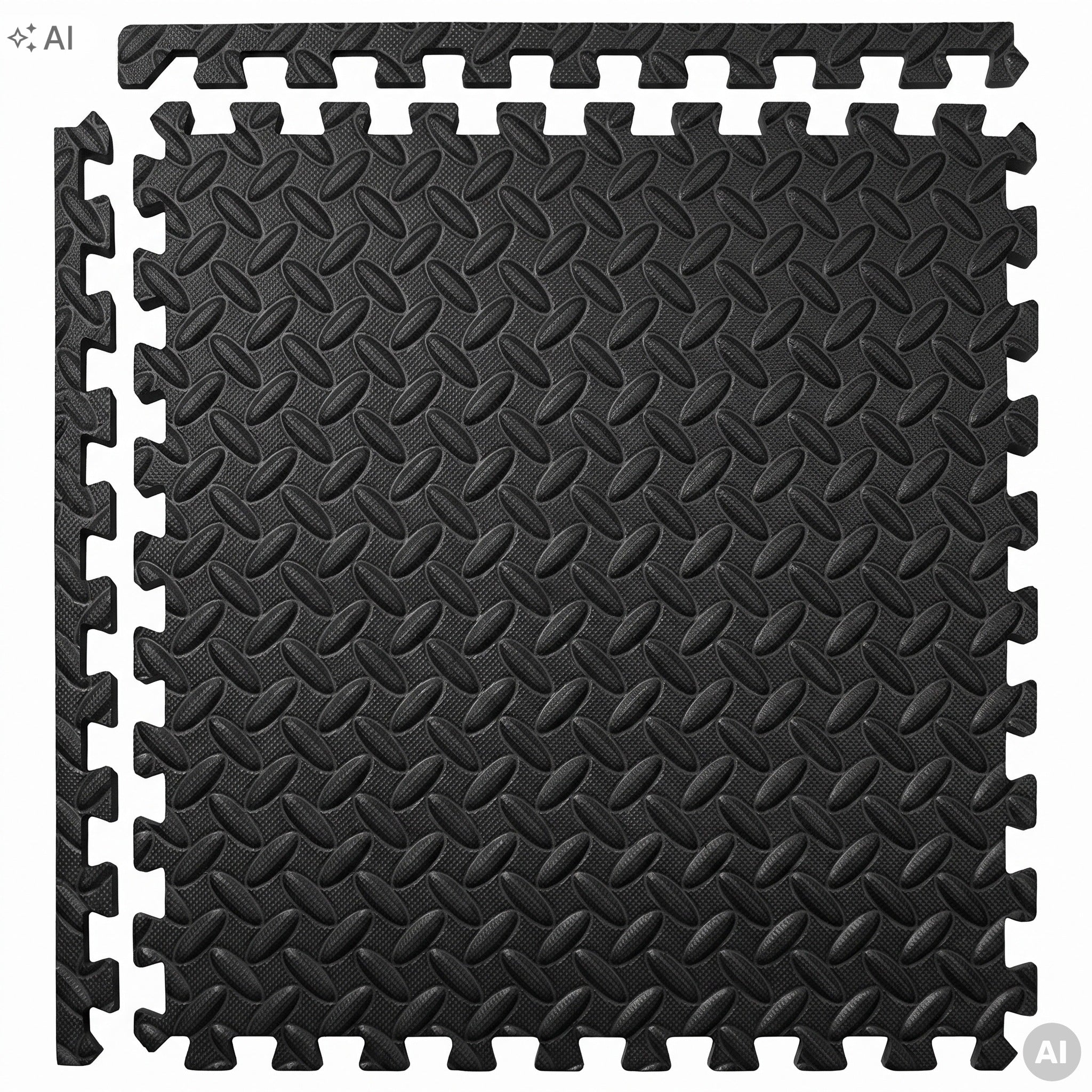 PROTECTIVE MAT FOAM FOR GYM FITNESS PUZZLE 30x30x1cm 24pcs Manufacturer code FTP-02-30CM-BK