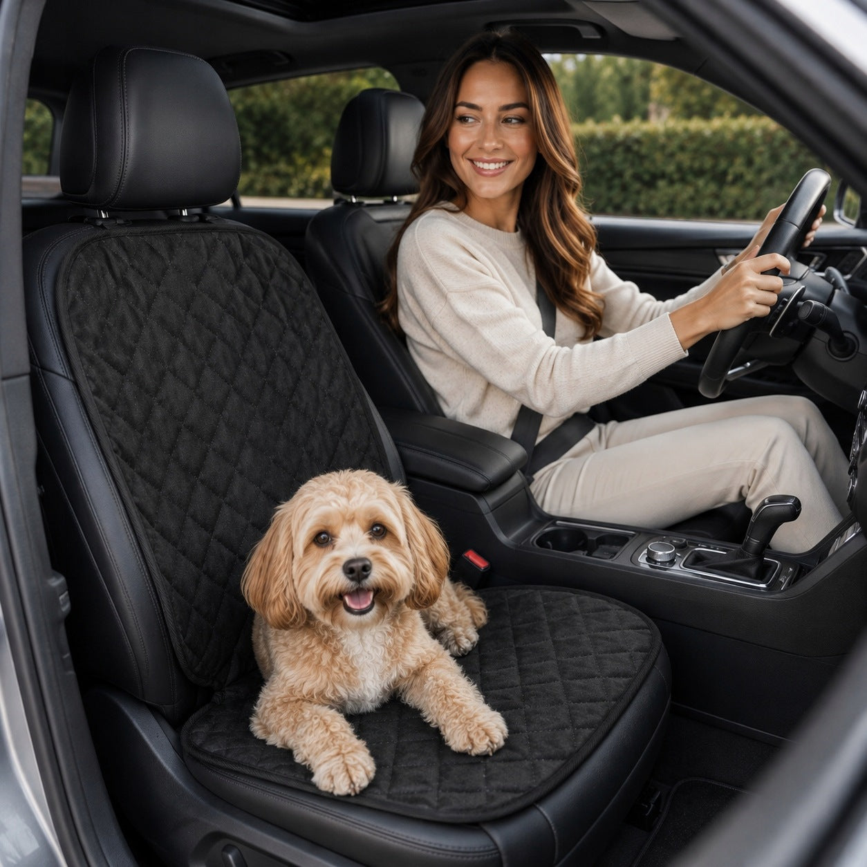 PROTECTIVE MAT FOR CAR SEAT BLACK QUILTED MATERIAL Manufacturer code MPF400