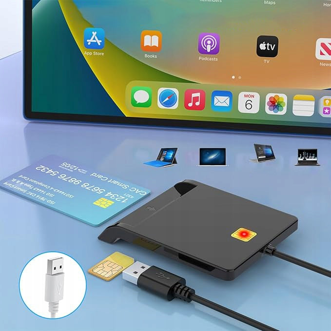 PROXIMITY SMART USB CHIP E-PROOF READER COMPATIBLE WITH SIM AND ID Packaging status original