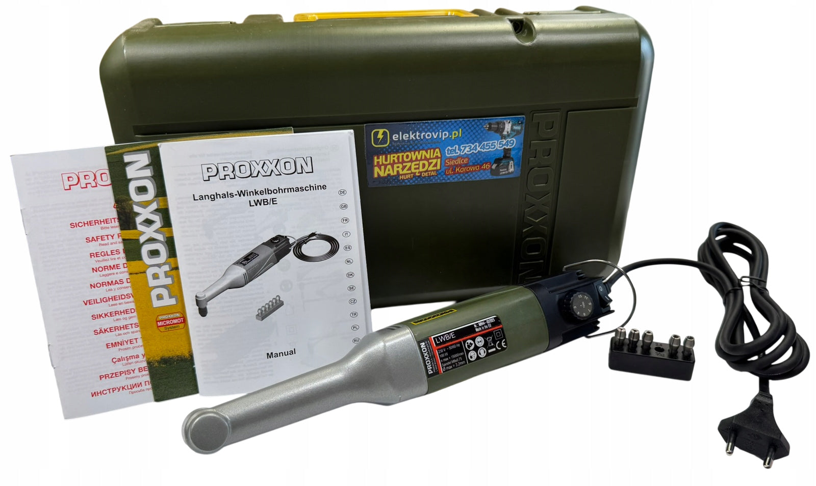 PROXXON Angle drilling machine drill 230V LWB/E 100W 28492 adjustment Manufacturer code 28492