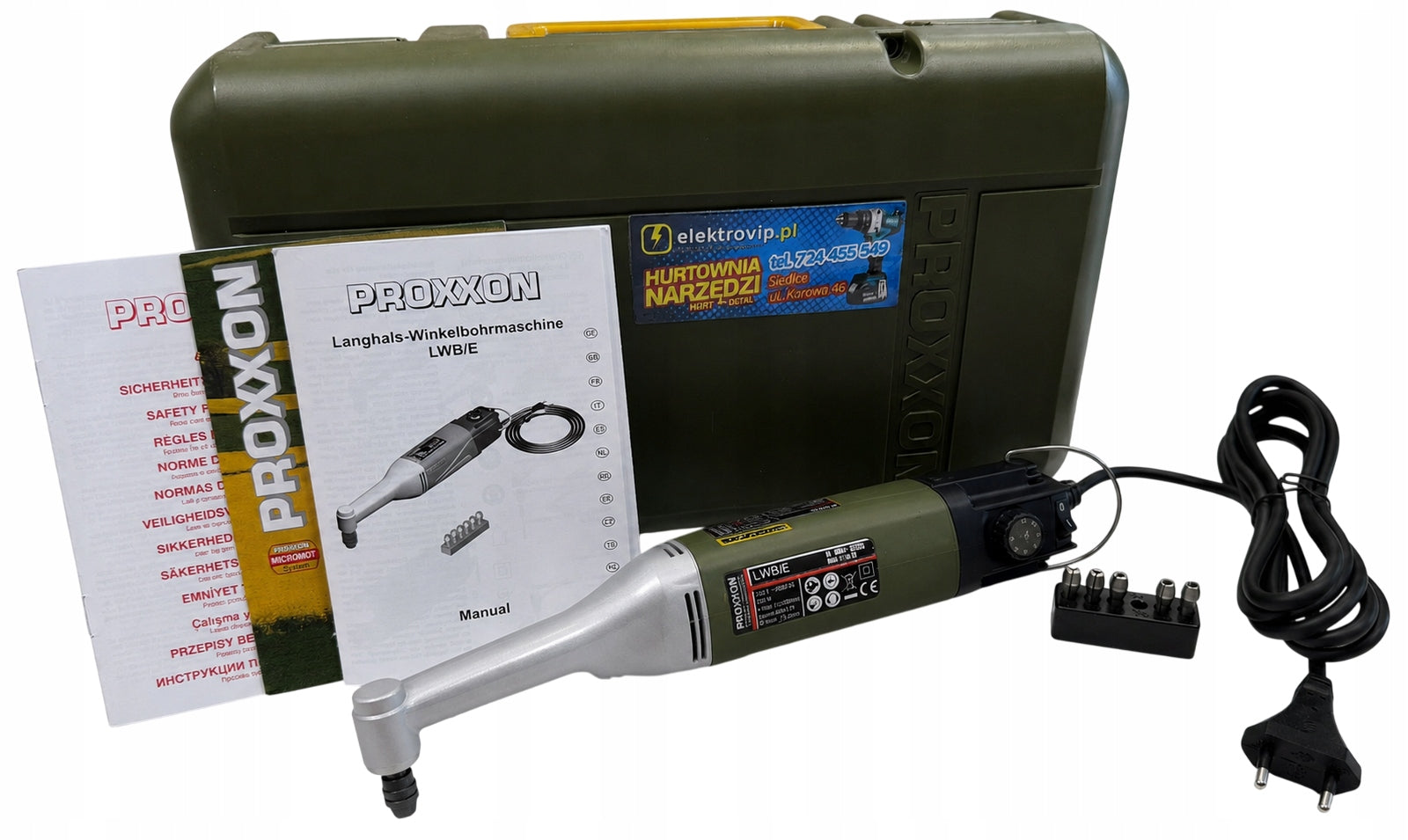 PROXXON Angle drilling machine drill 230V LWB/E 100W 28492 adjustment