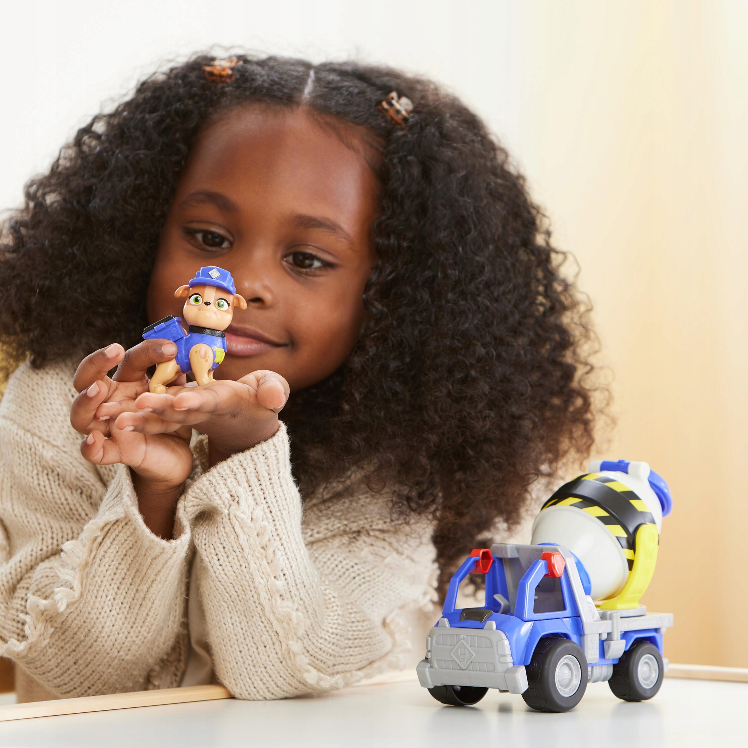PSI PATROL MIX CONCRETE MIXER VEHICLE CONCRETE MIXER RUBBLE AND HIS CREW + FIGURINE Packaging status original