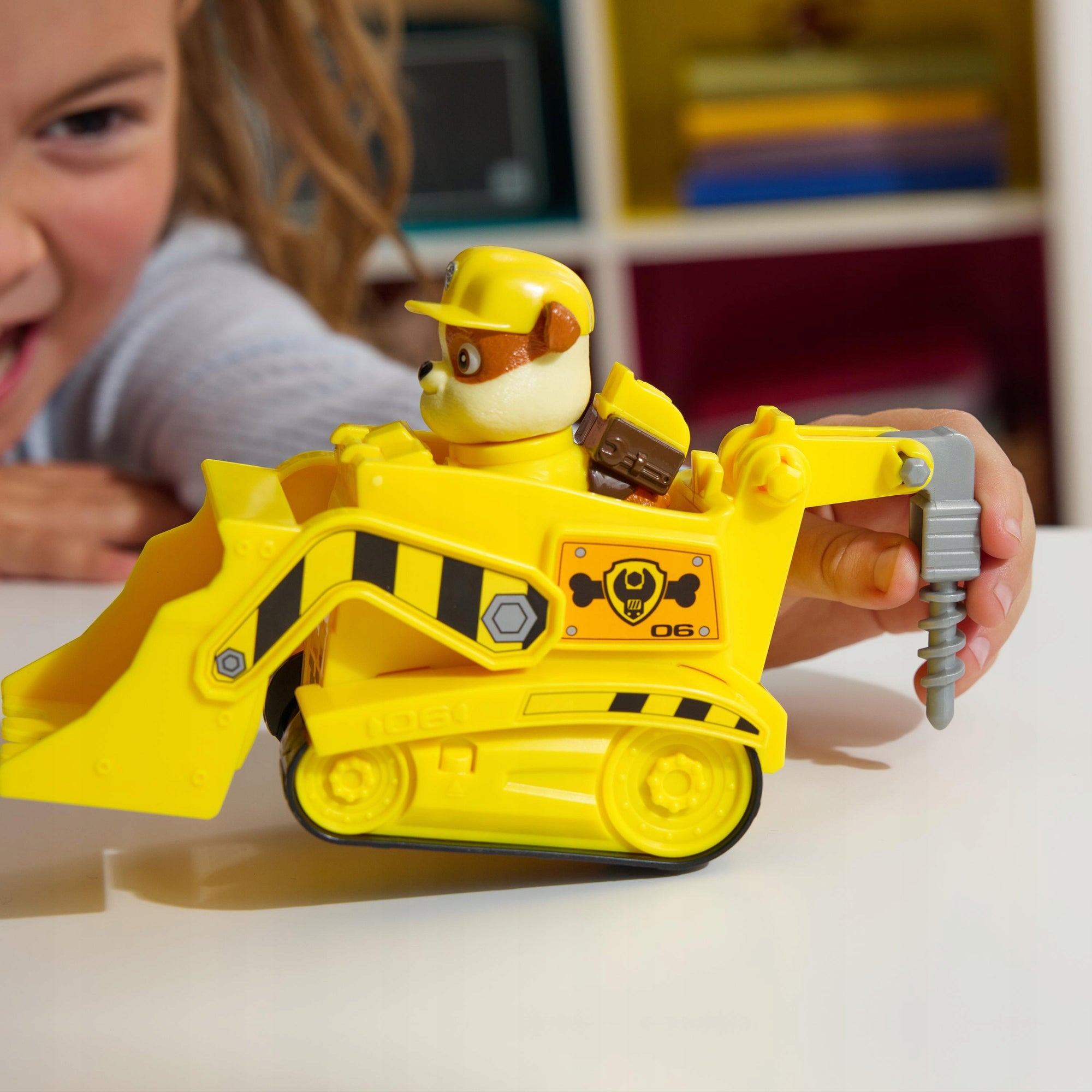 PSI PATROL RUBBLE BULLDOZER VEHICLE + FIGURINE Packaging status original