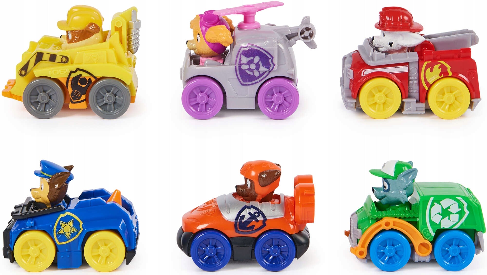 PSI PATROL SET OF 6 FIGURES VEHICLES PUP SQUAD RACERS CHASE MARSHALL SKYE Manufacturer code 6070070 20147031