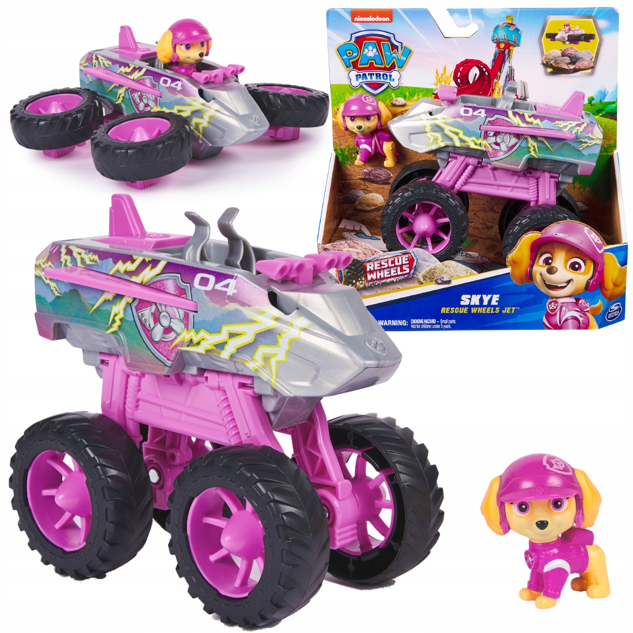 PSI PATROL SKYE VEHICLE JET RESCUE WHEELS + FIGURINE