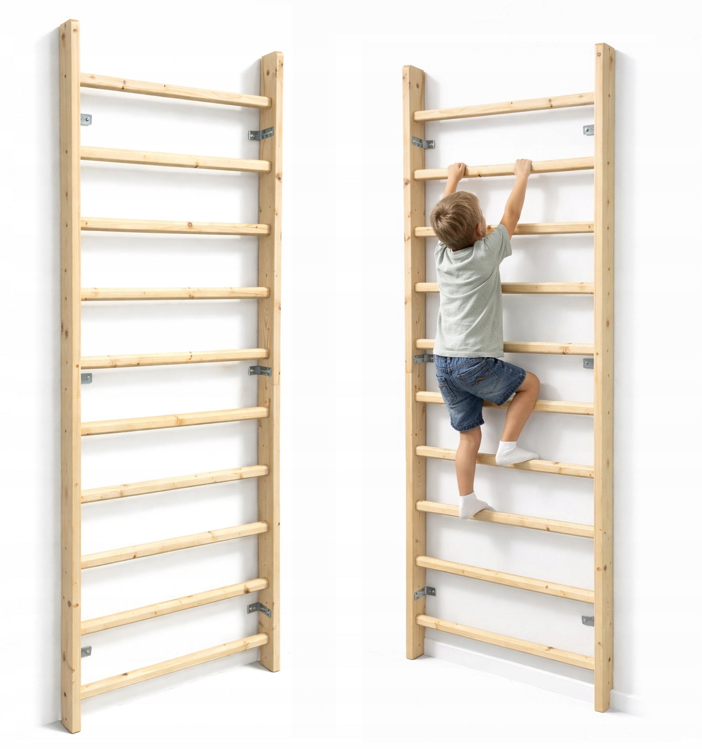 PTCSPORT Wooden gymnastic ladder 220x80 EKOLINE POLISH MANUFACTURER