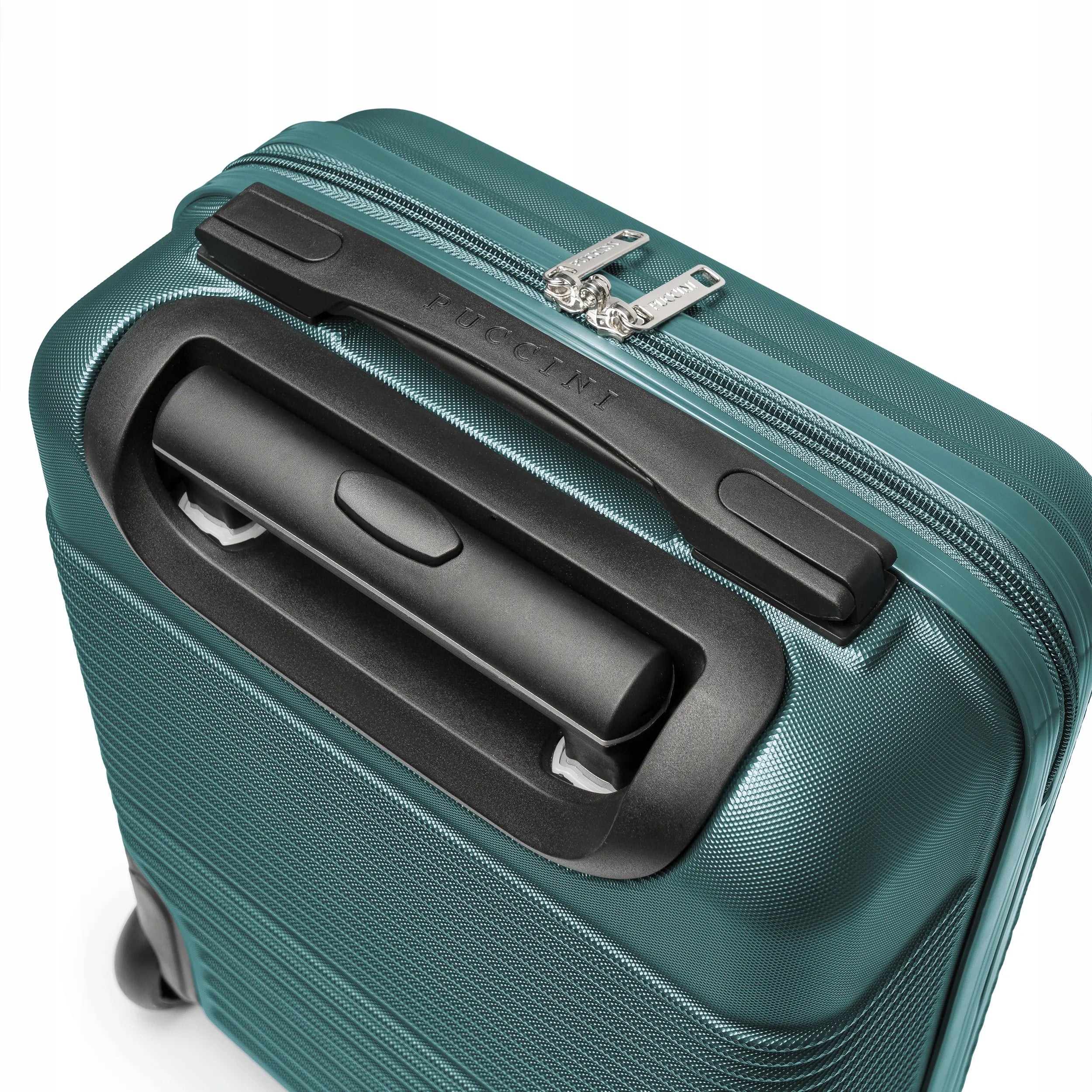 PUCCINI Small Ryanair Wizzair Cabin Suitcase On Wheels Green ABS028D-5D Height 42 cm
