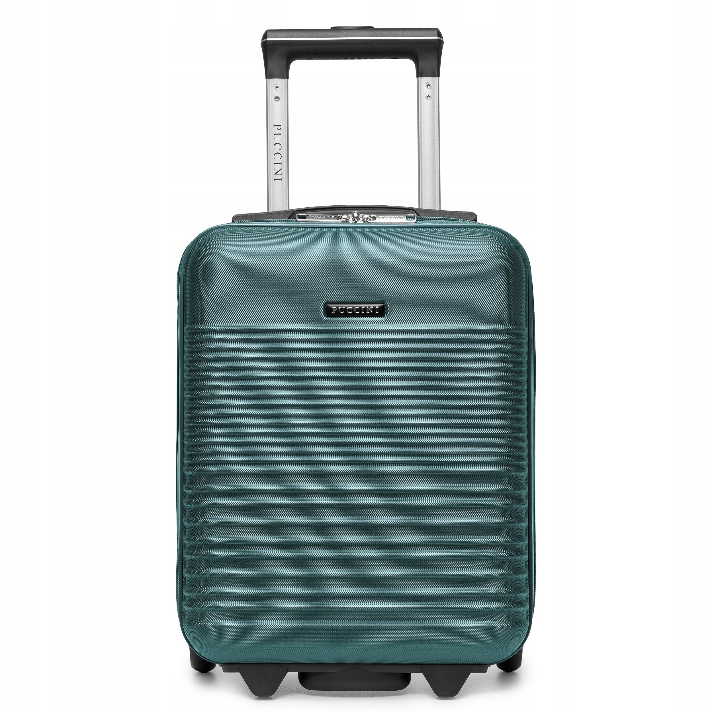 PUCCINI Small Ryanair Wizzair Cabin Suitcase On Wheels Green ABS028D-5D Packaging status original