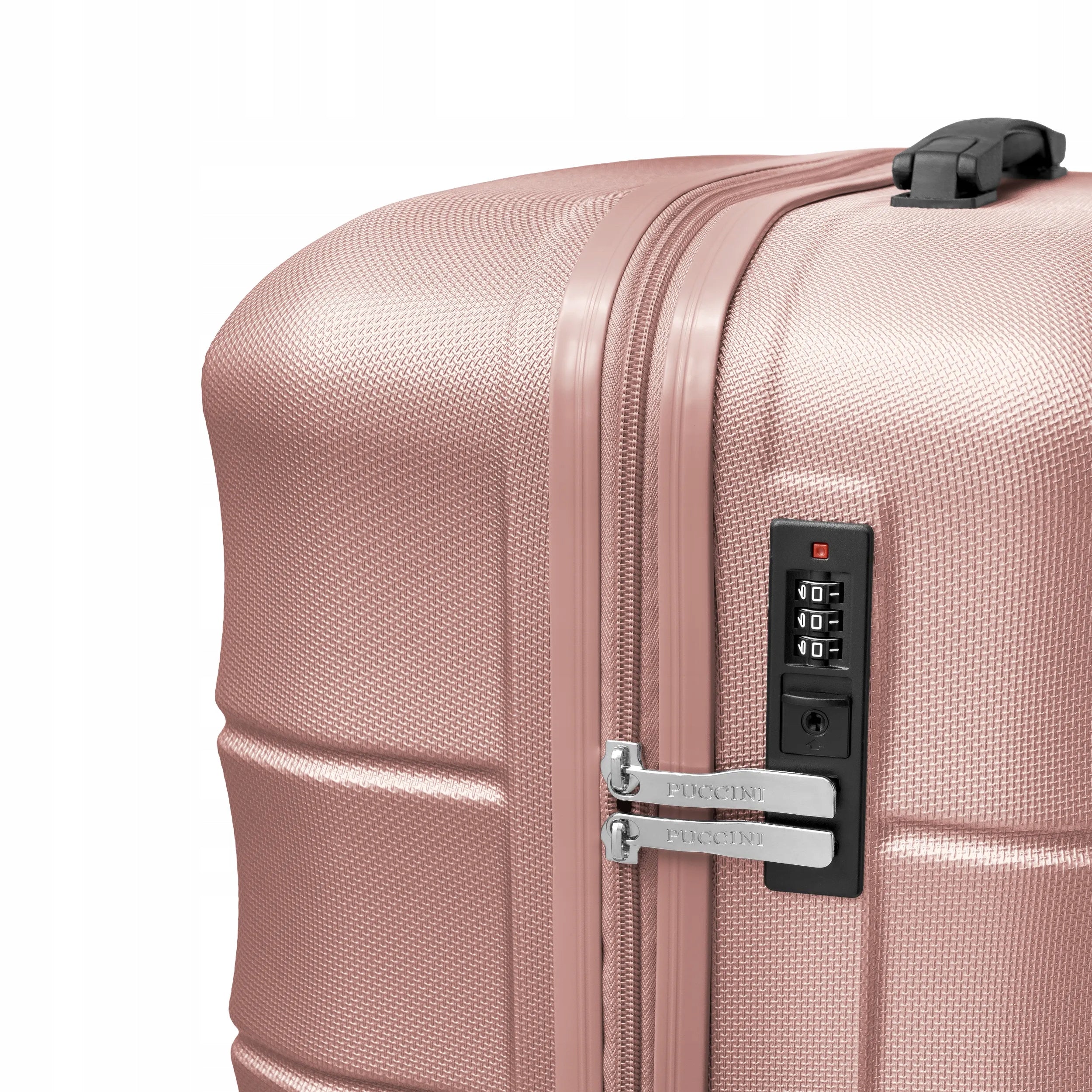 PUCCINI Travel Cabin Suitcase On Wheels Hard ABS Pink ABS030C-3C Height 56 cm