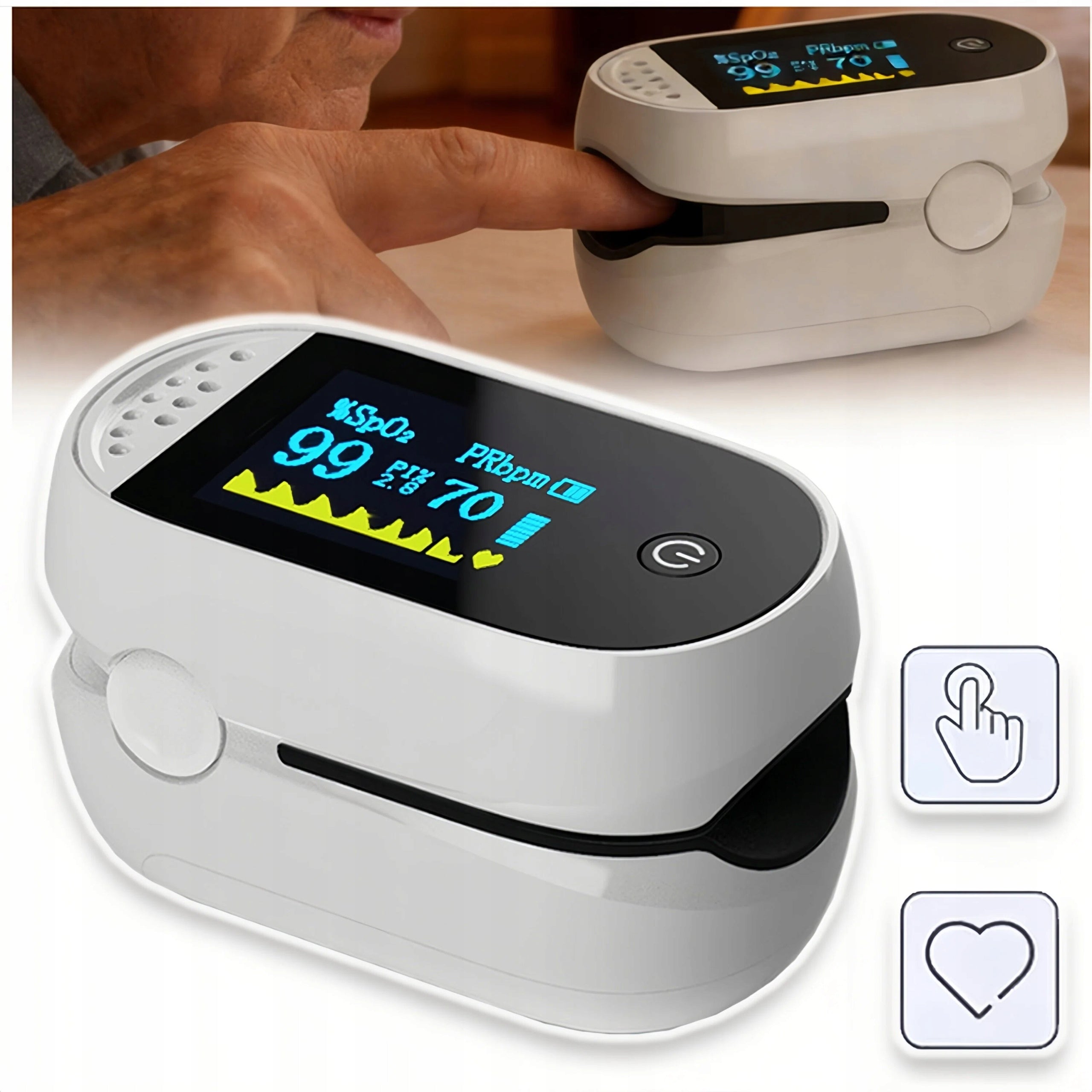 PULSE OXIMETER FINGER PULSE MONITOR SATURATION BLOOD OXYGENATION