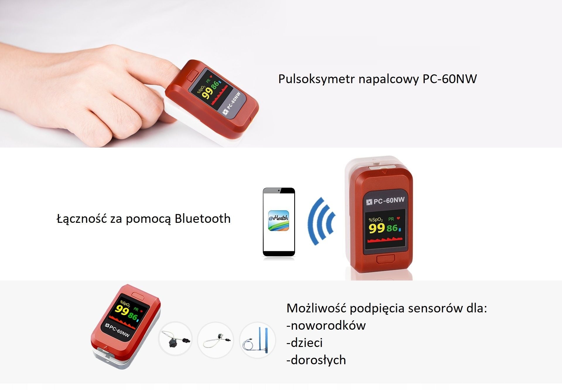 PULSE OXIMETER FOR ADULT CHILDREN HOSPITAL LIGHT Medical device yes