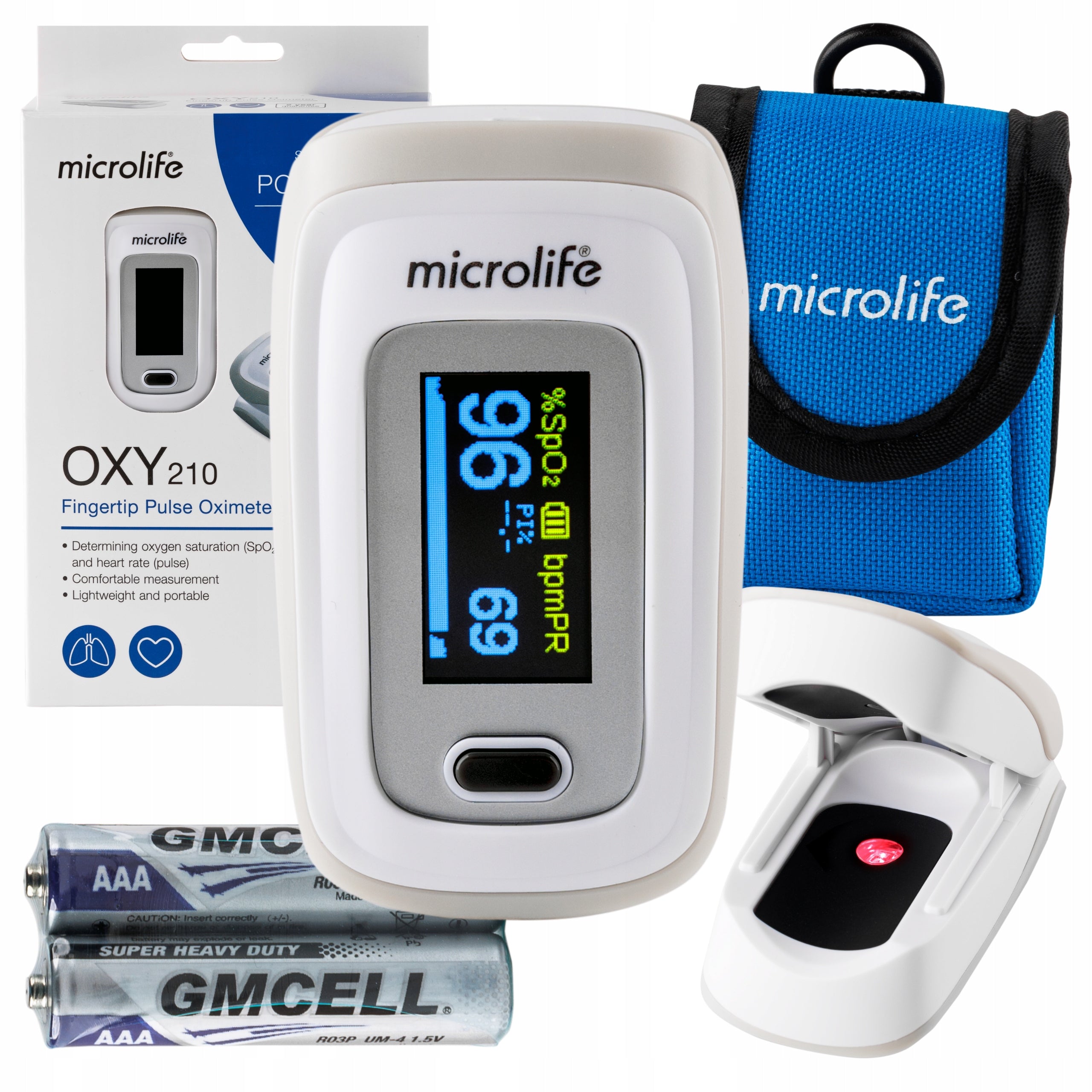 PULSE OXIMETER MICROLIFE OXY FINGER PULSE MONITOR SATURATION BLOOD OXYGENATION