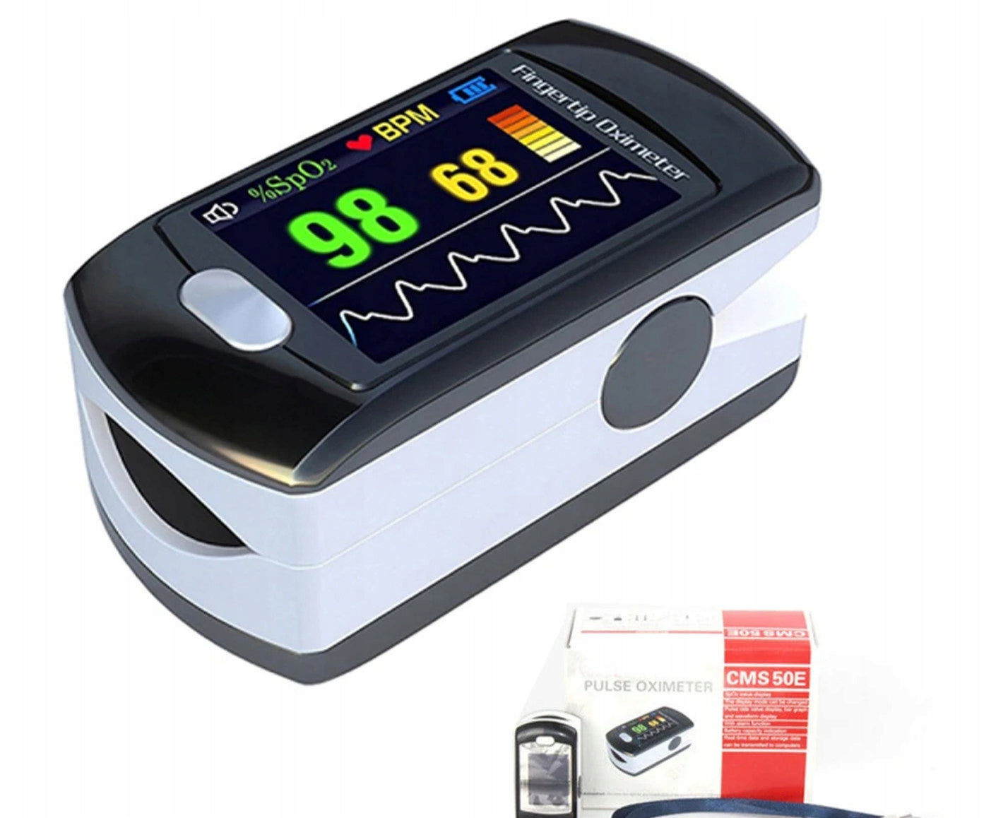 PULSOKSYMETR NAPALCOWY CONTEC CMS50E FUNKCJA ZAPISU - NOWY Medical device no