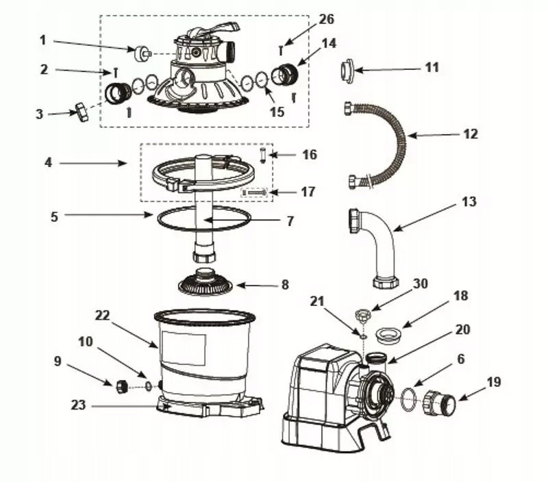 PUMP MOTOR INTEX intex 26644 13206 SX1500 Manufacturer code 13206