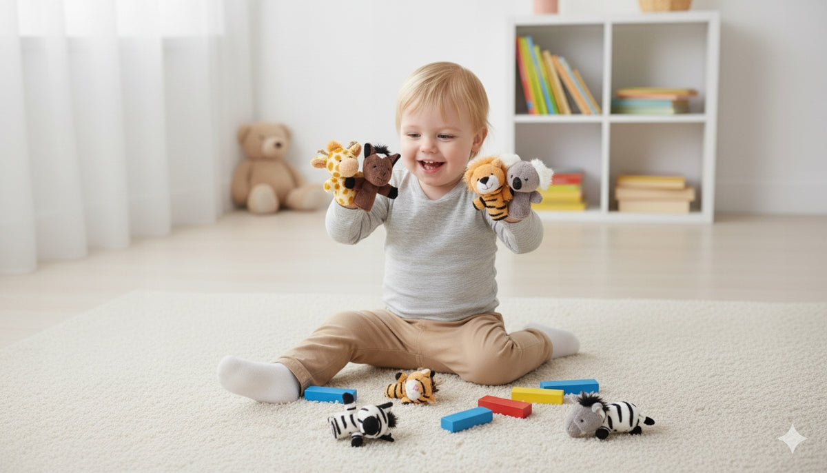 PUPPETS SET FINGER PUPPETS ANIMALS AFRICA 8 PCS PUPPETS TOY 3+ EAN (GTIN) 5906213222084