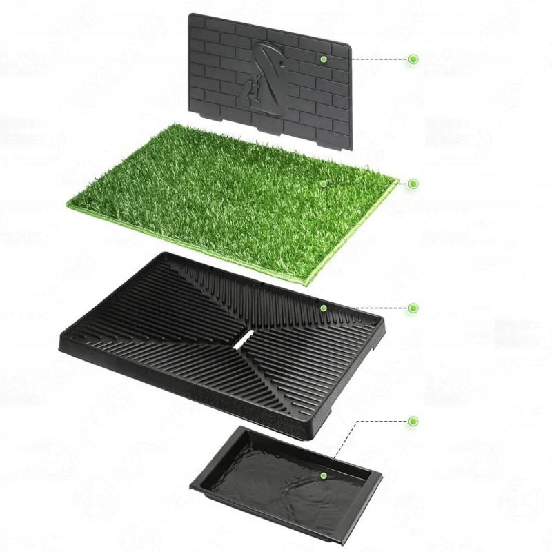 PUPPY DOG LITTER BOX TRAINING MAT ARTIFICIAL GRASS WALL 76X51CM Packaging status original