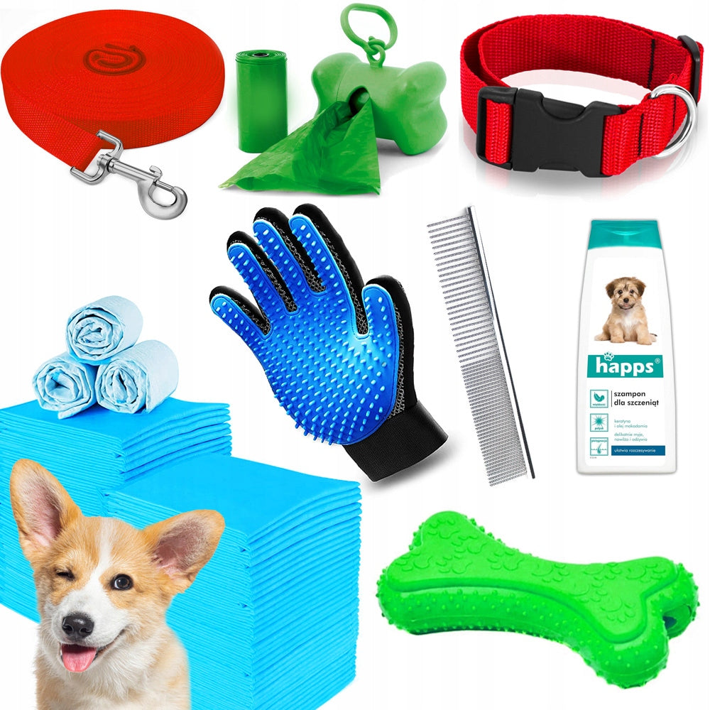 PUPPY DOG SET TOY LANYARD COLLAR FOUNDATIONS SHAMPOO 8s