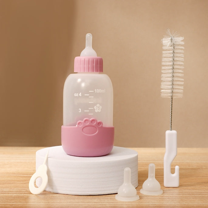PUPPY KITTEN FEEDING BOTTLE SET WITH PACIFIERS BRUSH UNCLOGGER Manufacturer code BZ1