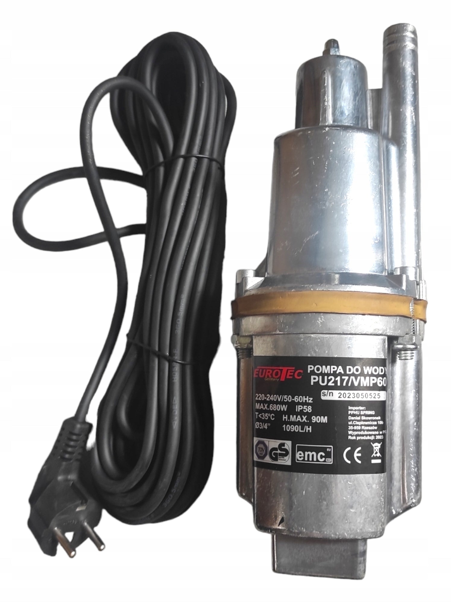 PURE WATER PUMP SUBMERSIBLE DIVER FOR WELL RUSSIAN WATERING 680W Packaging status original
