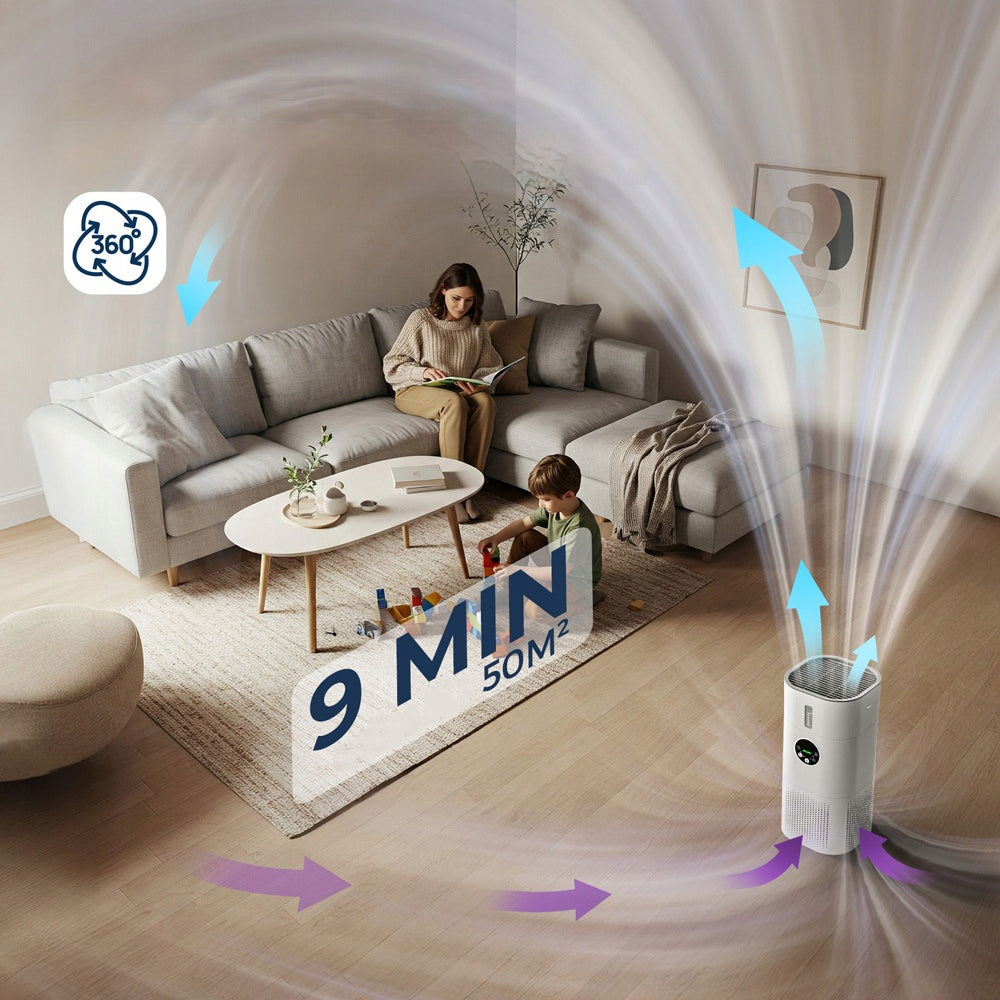 PURIFIER HUMIDIFIER 2IN1 LED TOUCH SCREEN 4 MODE WITH HEPA FILTER Brand no brand