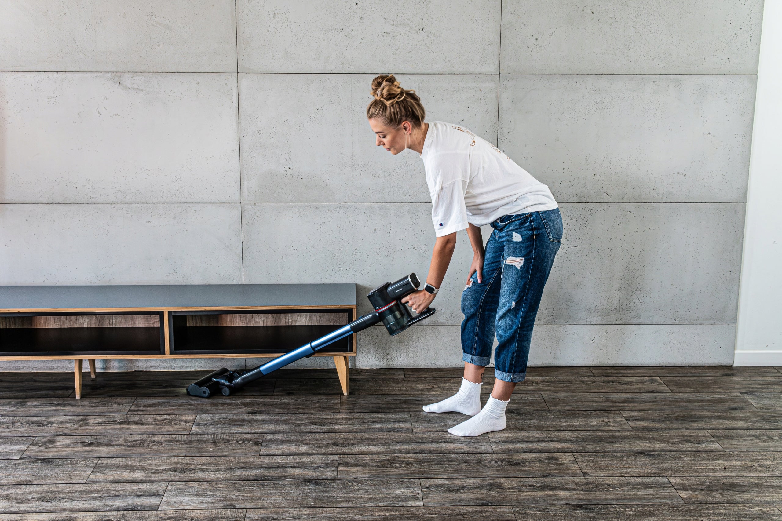 PURON PU40 MOP PRO cordless vacuum cleaner, two batteries, electric mop Dust container volume 0.7 l