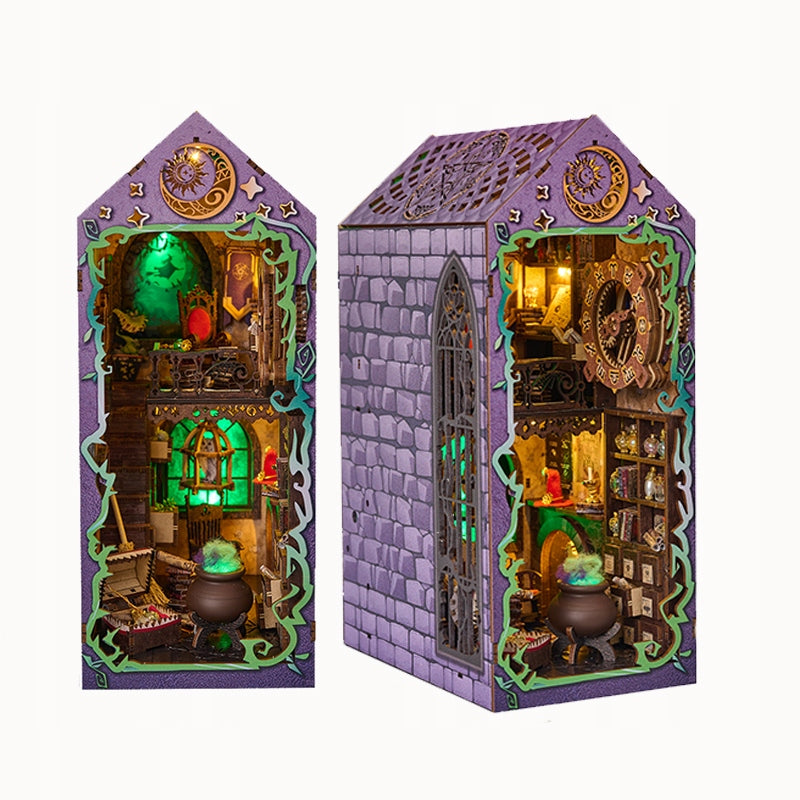 PUZZLE 3D BOOK NOOK COTTAGE DIY FOR FOLDING - MYSTICAL WIZARD'S HUT Packaging status original