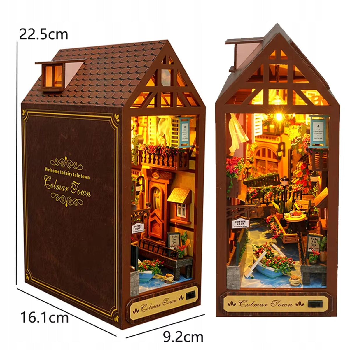 PUZZLE 3D MINIATURE MODEL DIY SET WITH LIGHTS TOWN MINIATURE Manufacturer code 008437 PUZZLE 3D MAŁE MIASECZKO