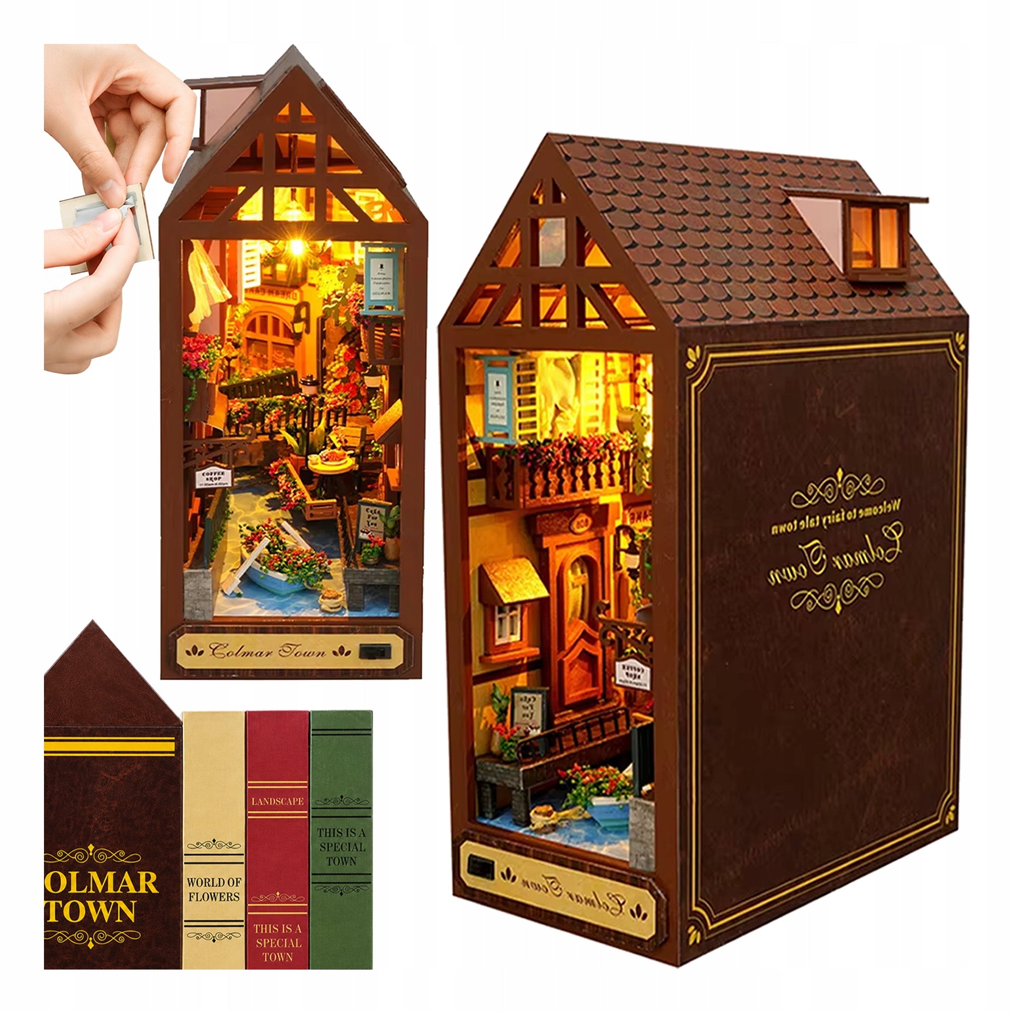 PUZZLE 3D MINIATURE MODEL DIY SET WITH LIGHTS TOWN MINIATURE Packaging status original