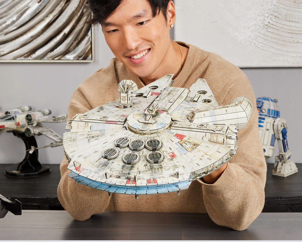 PUZZLE 3D STAR WARS SHIP FALCON MILLENNIUM MODEL 4D 43 CM Packaging status original