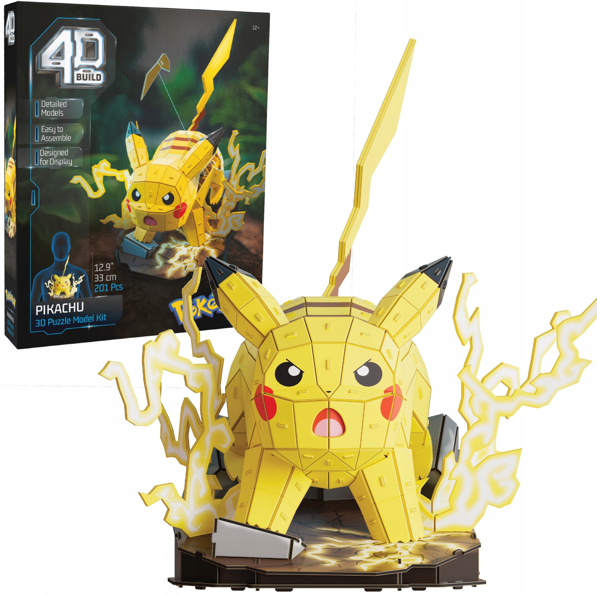 PUZZLE 4D BUILD POKEMON PIKACHU MODEL 3D TO ASSEMBLE 201 PIECES 33 CM