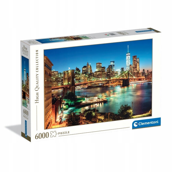 PUZZLE 6000 PIECES. BROOKLYN BRIDGE LIGHTS HIGH QUALITY CLEMENTONI Number of items 6000
