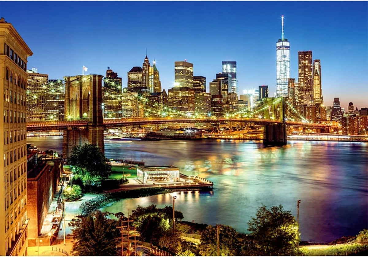 PUZZLE 6000 PIECES. BROOKLYN BRIDGE LIGHTS HIGH QUALITY CLEMENTONI