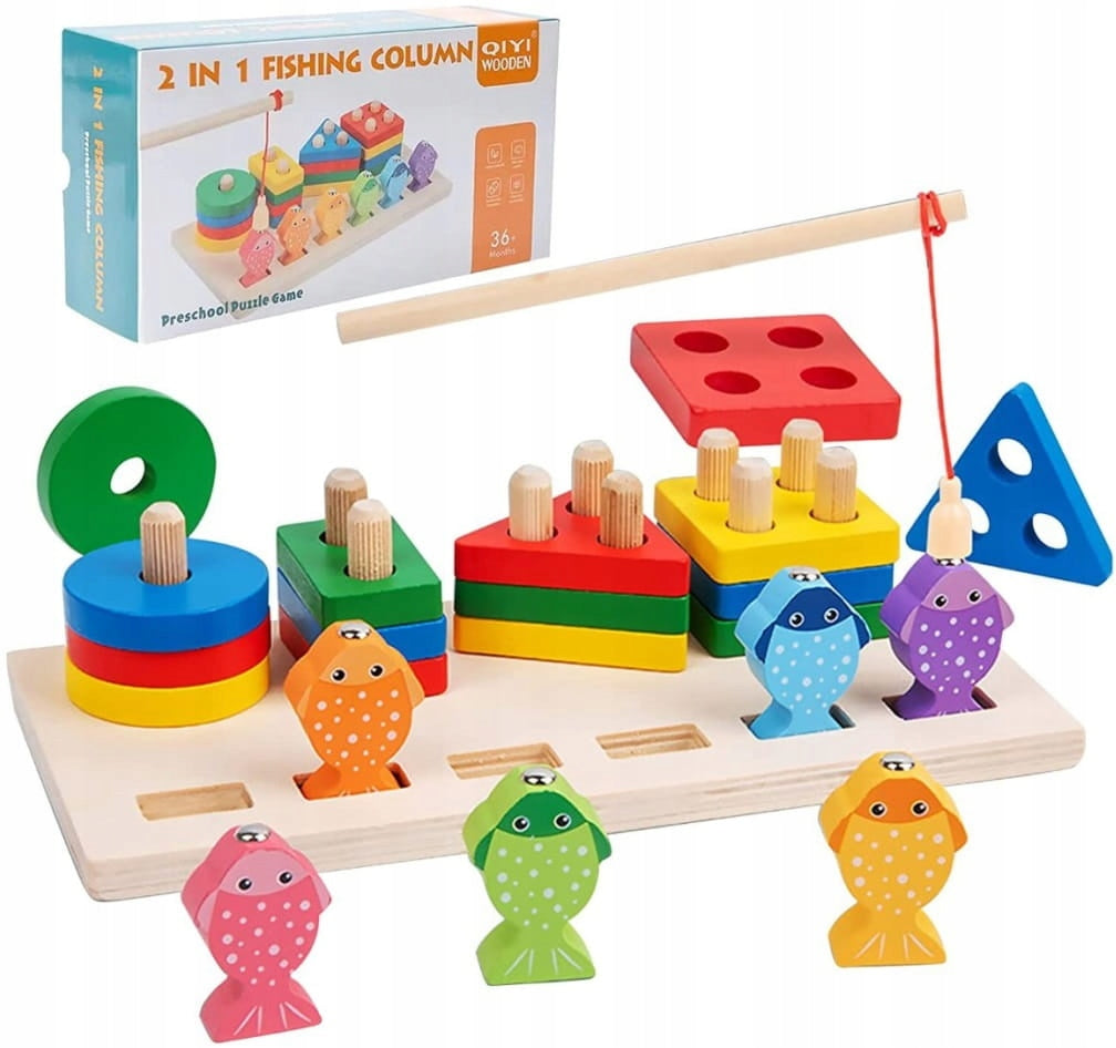 PUZZLE AND FISH WOODEN FISHING FOR MAGNET FISH