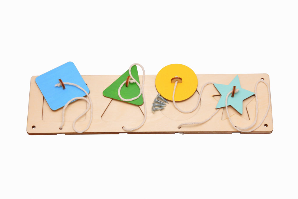 PUZZLE FIGURES+ STRINGS SENSORY BOARD IS MANIPULATIVE Manufacturer code T64