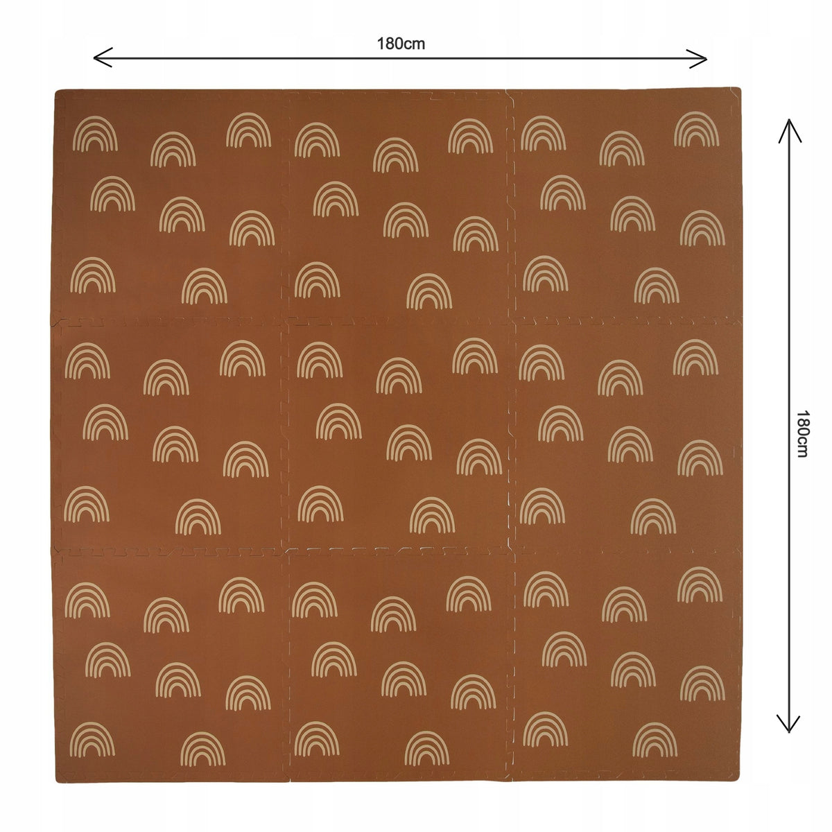 PUZZLE FOAM PREMIUM QUALITY FOAM MAT 180x180 CM 9 PCS BROWN ARCHES Manufacturer code --