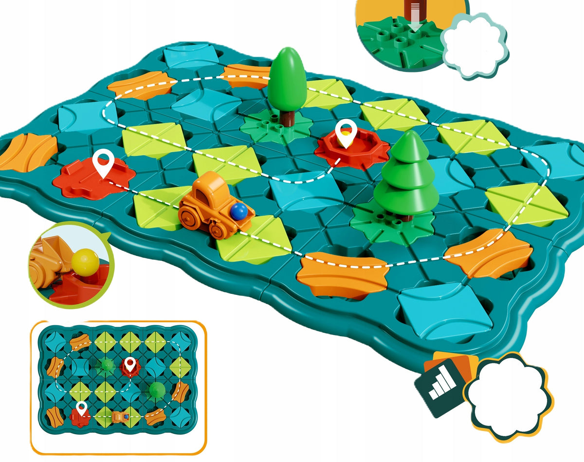 PUZZLE GAME BOARD ROAD MAZE 65 EL BALL TRACK EDUCATIONAL PUZZLE Brand BOUNN