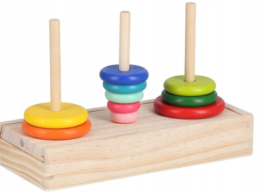PUZZLE GAME FOR CHILDREN TOWER HANOI STACKING PYRAMID SORTER GIFT Brand no brand
