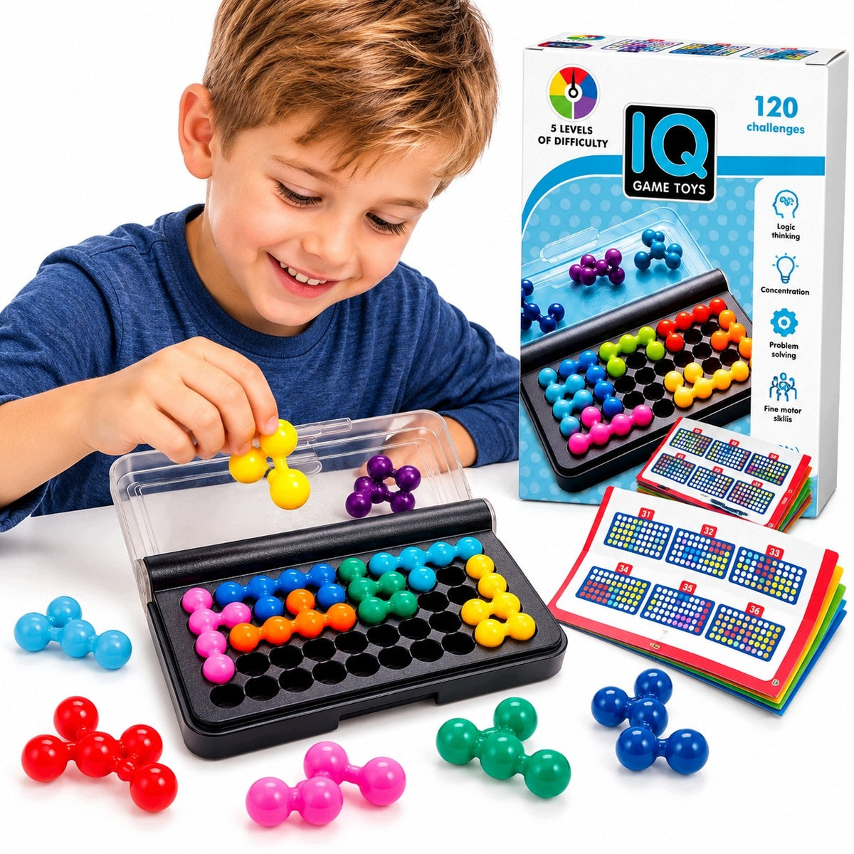 PUZZLE GAME IQ PUZZLE 120 CHALLENGES PUZZLE FOR KIDS 6+