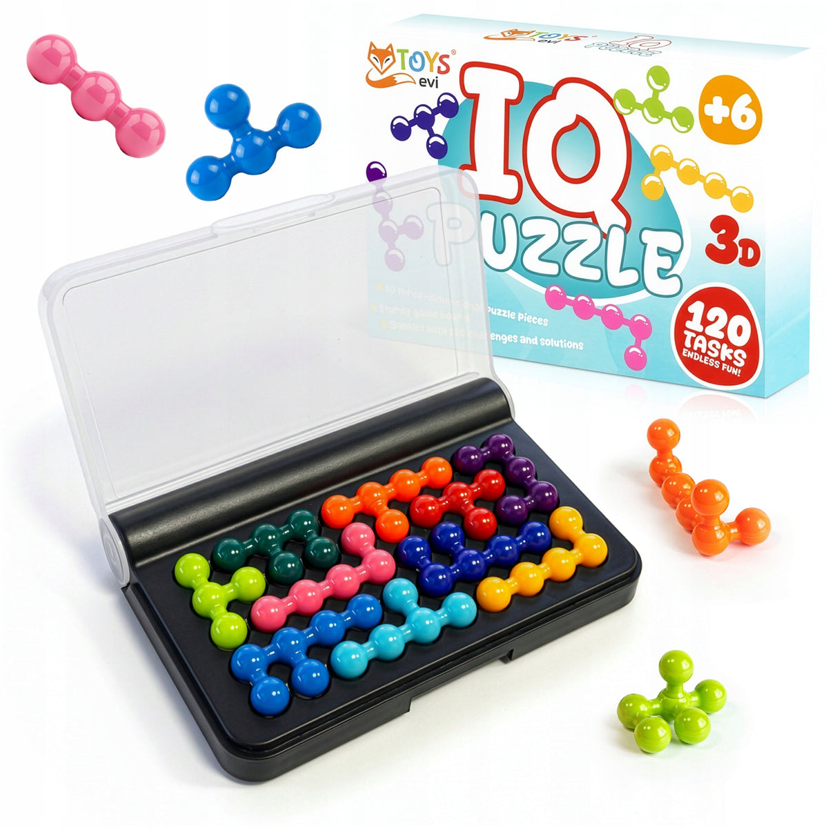 PUZZLE GAME PUZZLE IQ PUZZLE 6+ TRAVEL BOARD 120 TASKS