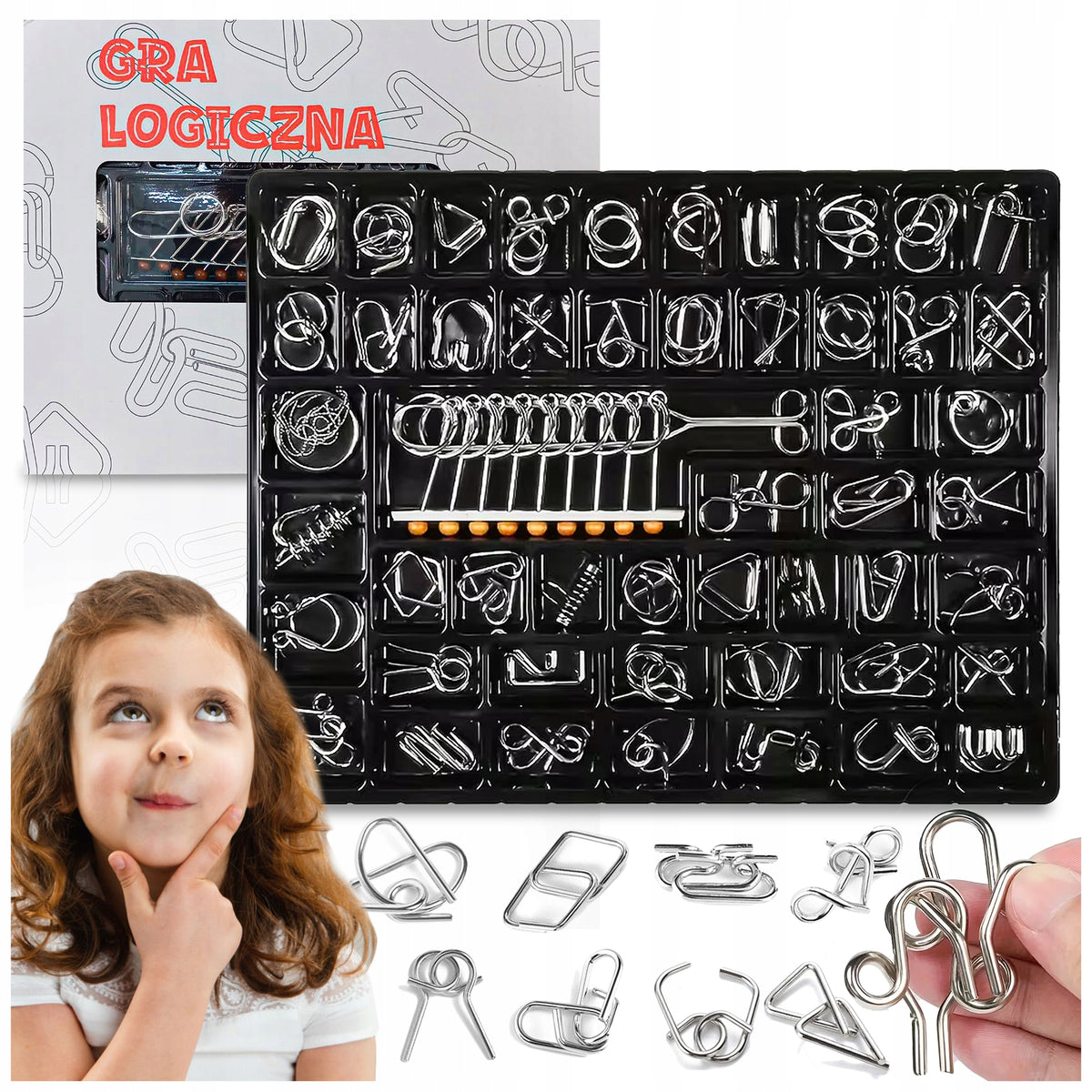 PUZZLE GAME PUZZLE METAL PUZZLE 3D 50 PCS BOY'S DAY