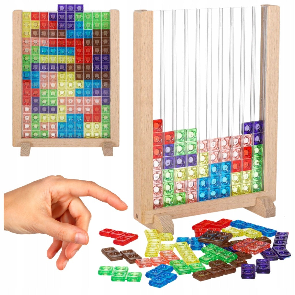 PUZZLE GAME TETRIS TETRA EDUCATIONAL PUZZLE WOODEN BLOCKS PUZZLE