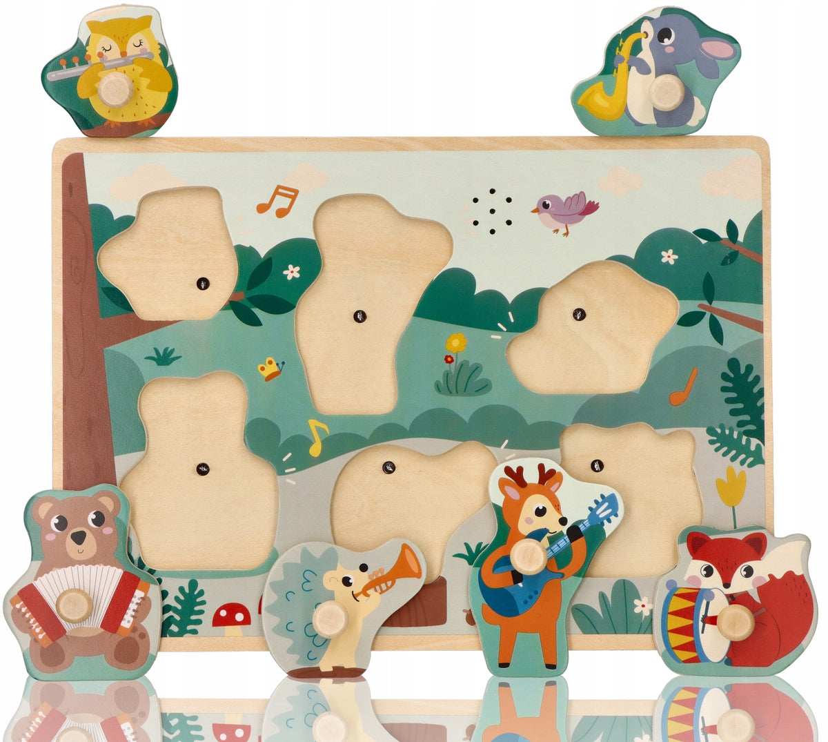 PUZZLE WOODEN MUSICAL INSTRUMENTS SOUND PUZZLE FOR BABY 1+