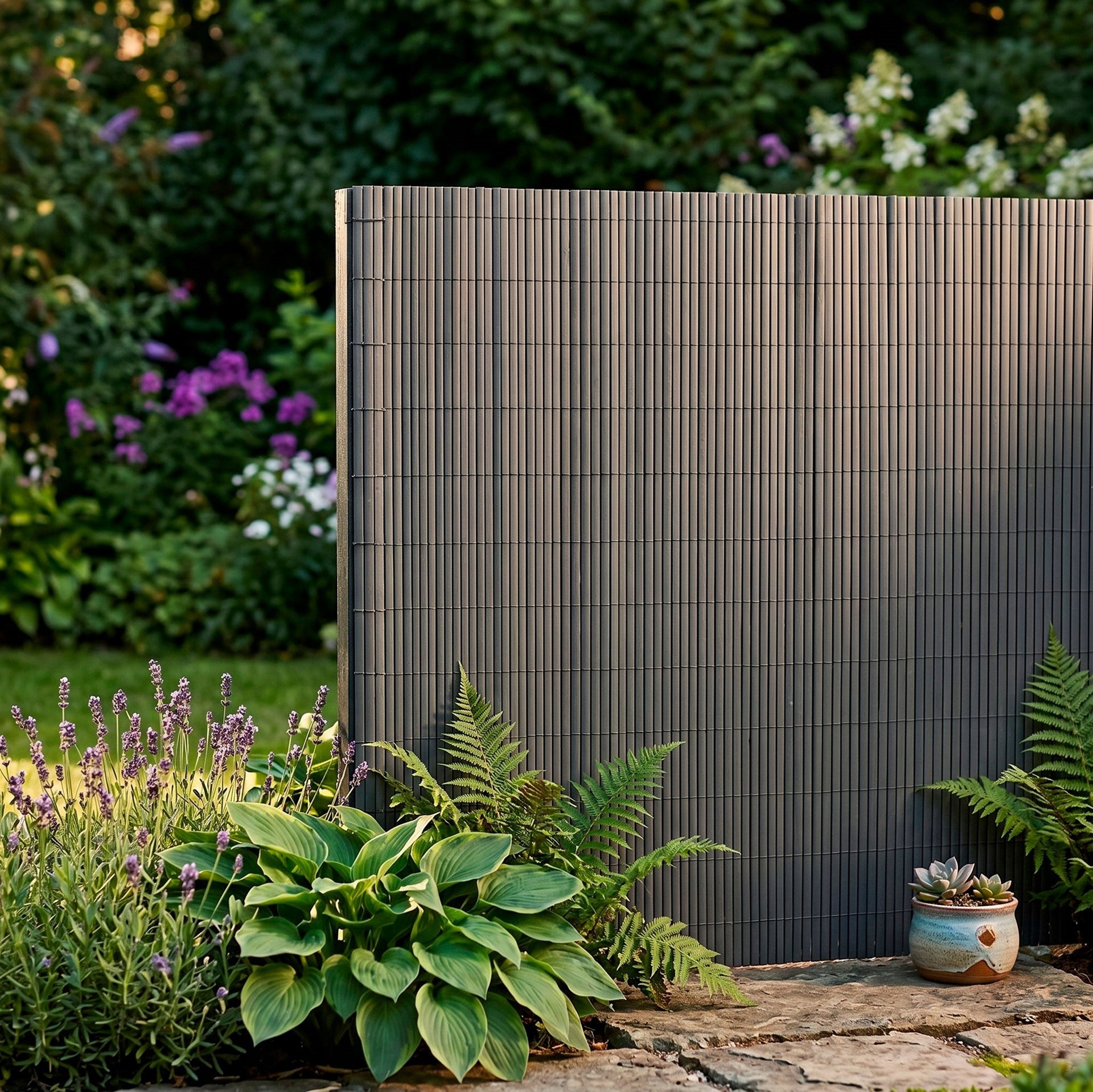 PVC COVER 100x500cm MASKING GREY BALCONY MAT TERRACE FENCE Packaging status original