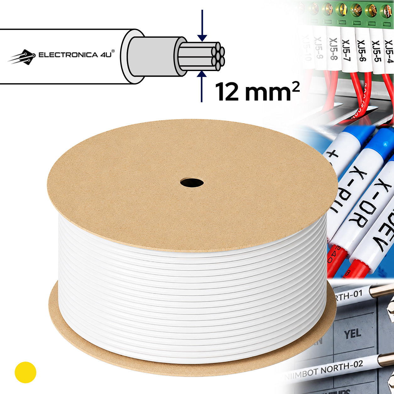 PVC carrier tubes for Niimbot C1 printer 12mm² cable marking
