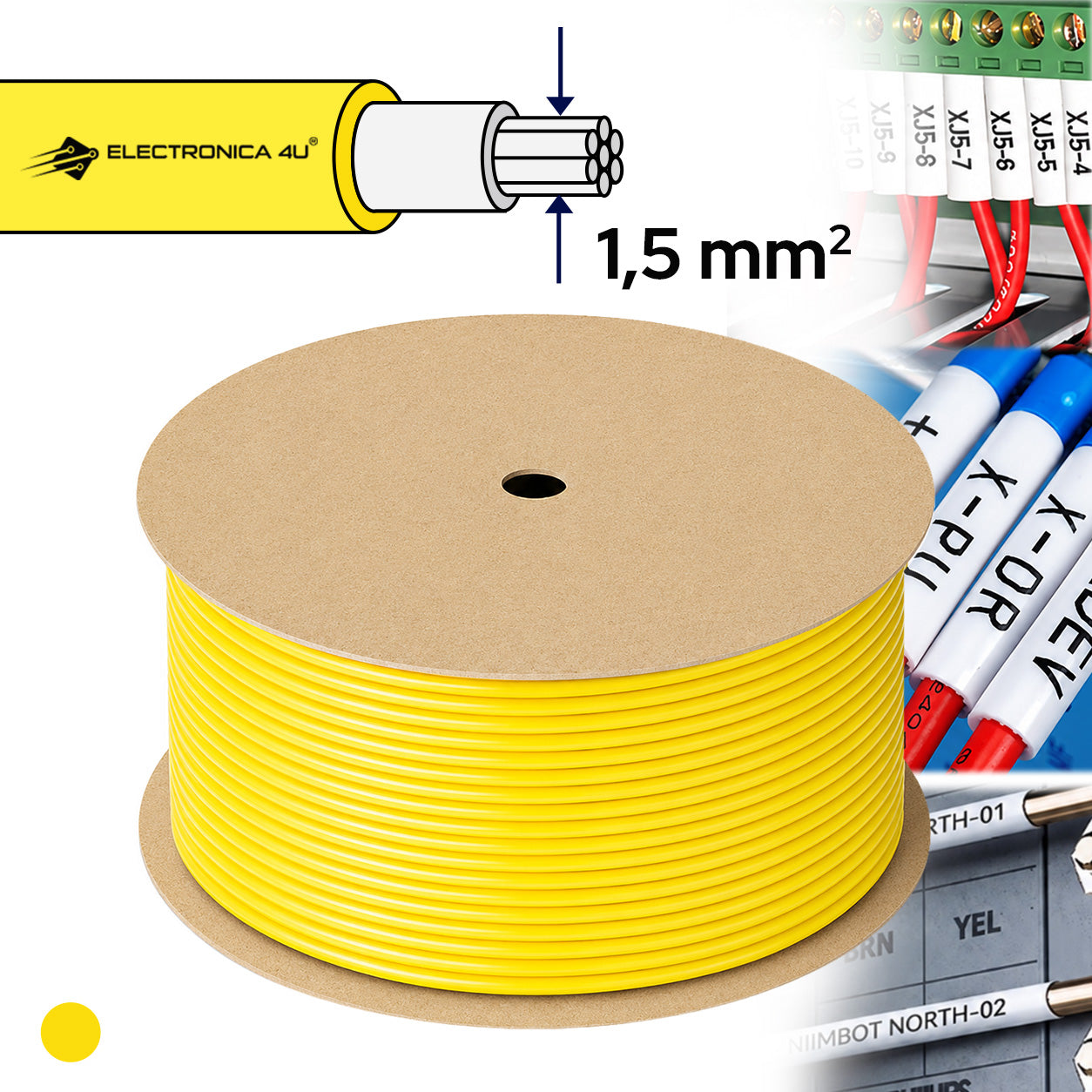 PVC carrier tubes for printer Niimbot C1 cable marking 1,5mm²