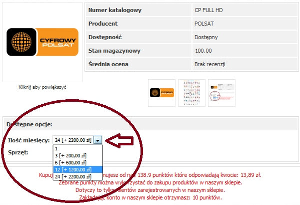 Package SUPERFULL HD Cyfrowy POLSAT BOX 12 months Prepaid decoder HD5500S Manufacturer code HD5500S_Polsatbox