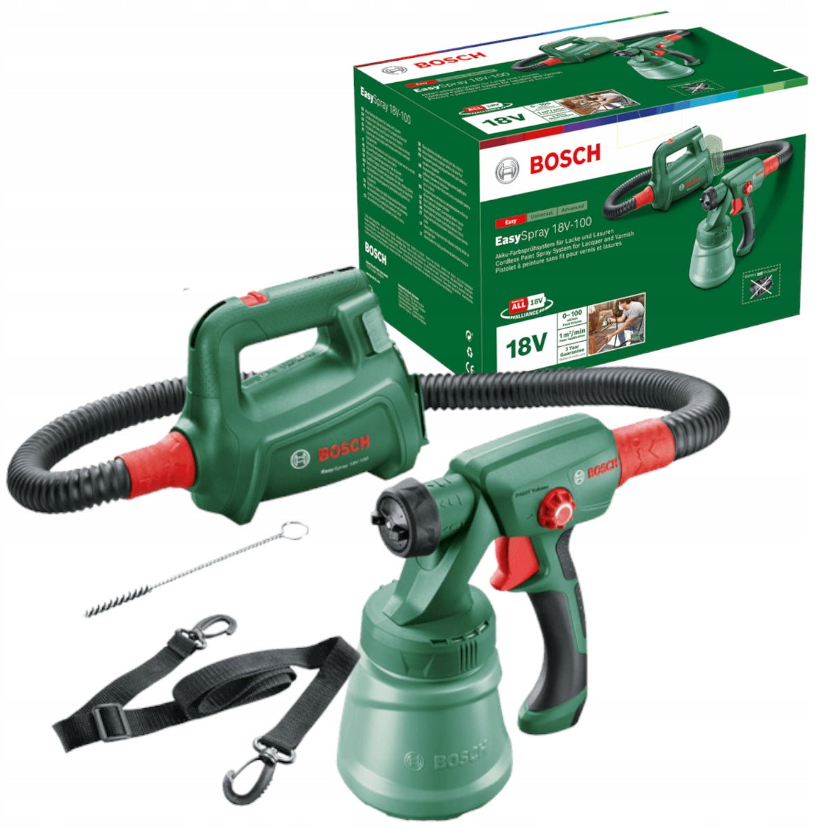 Paint gun Bosch EasySpray 18V 0,80 l 2,5 Ah Packaging status original